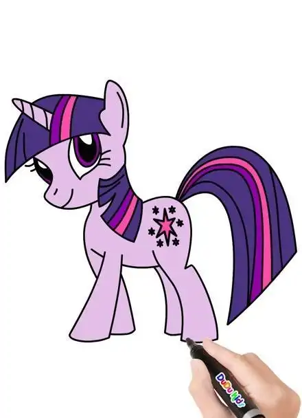 动画片中紫悦的简笔画