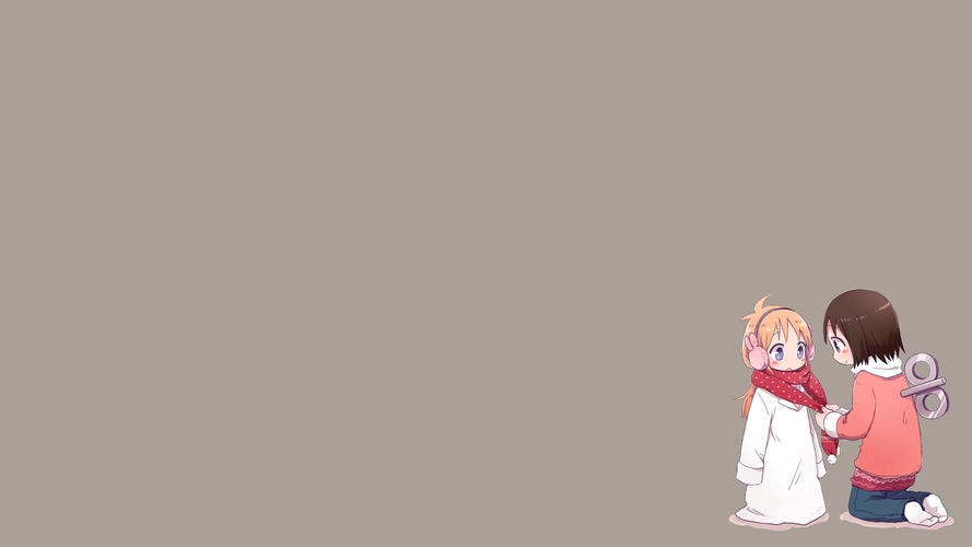 可爱又简约的动漫美女卡通图片桌面壁纸高清大图预览1920x1080_卡通