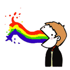 抖音吐彩虹接力表情包 高清版