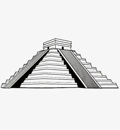 金字塔简笔画立体