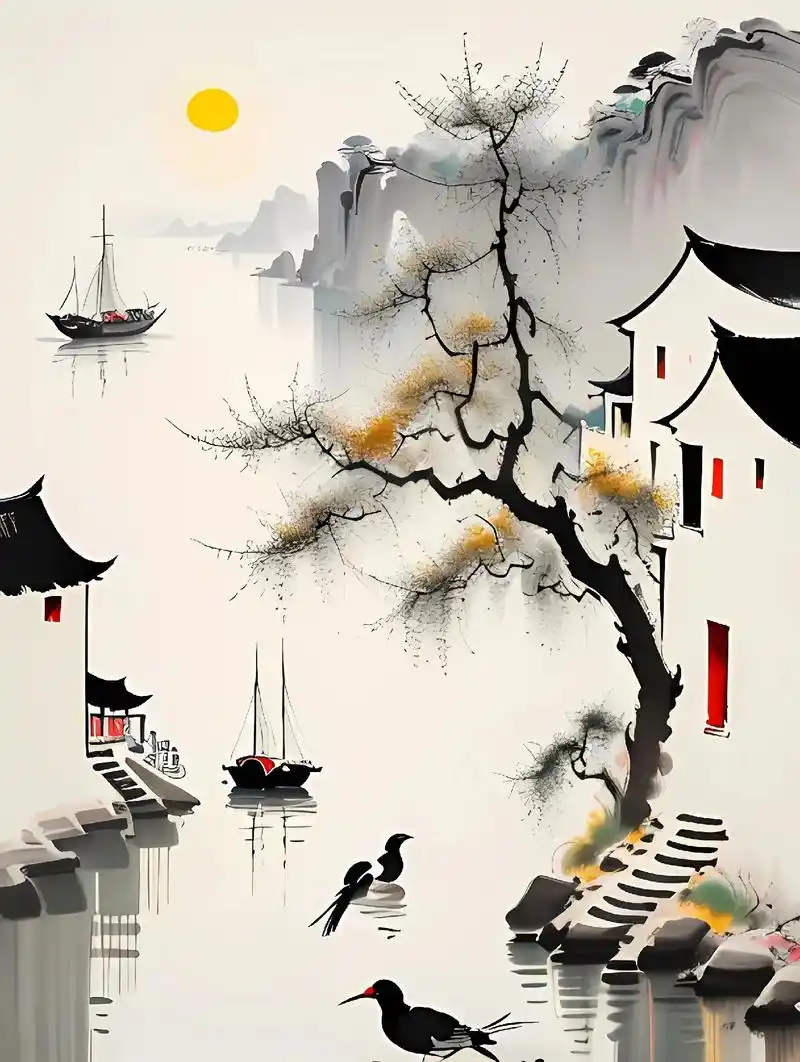 江南水乡,水墨江南.水墨江南,画卷如梦.烟雨朦胧,诗意盎然. - 抖音