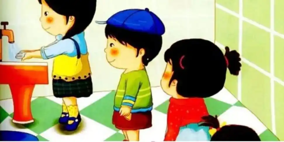 2.入厕排队洗手,不推挤,不奔跑