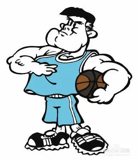 卡通肌肉男的简笔画