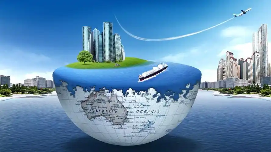 地球,大海,摩天大楼,飞机,创意设计 壁纸 - 1600x900