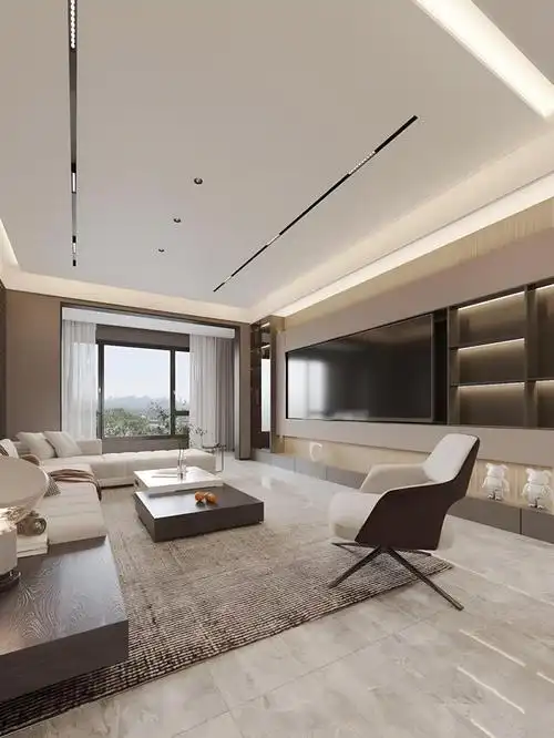 整个住宅设计以现代,简约,奢华的风格为主,运用了大量意大利进口家具