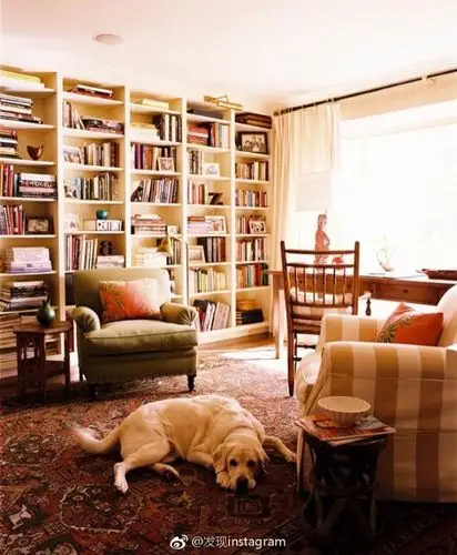 以后的家中一定要有一个大书房ins:shelfjoy