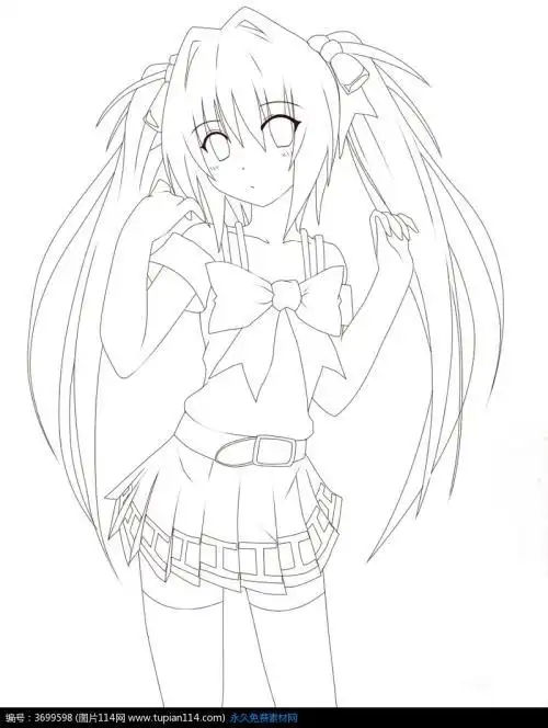 简笔画女生简单卡通人物