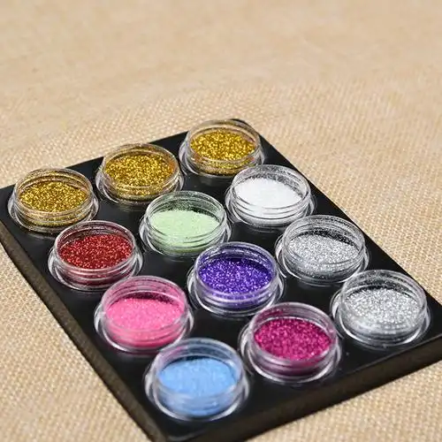 美甲饰品闪粉亮细粉亮片眼影粉指甲油贴纸渐变镭射粉工具套装