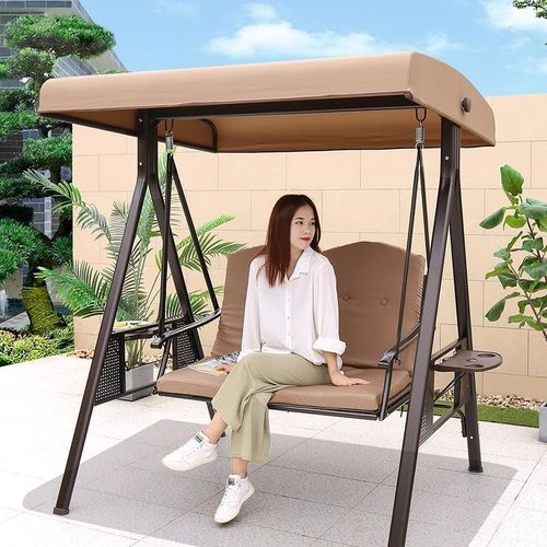 户外秋千吊椅吊篮椅摇椅吊床摇摇椅双人三人铁艺秋千户外室内家庭