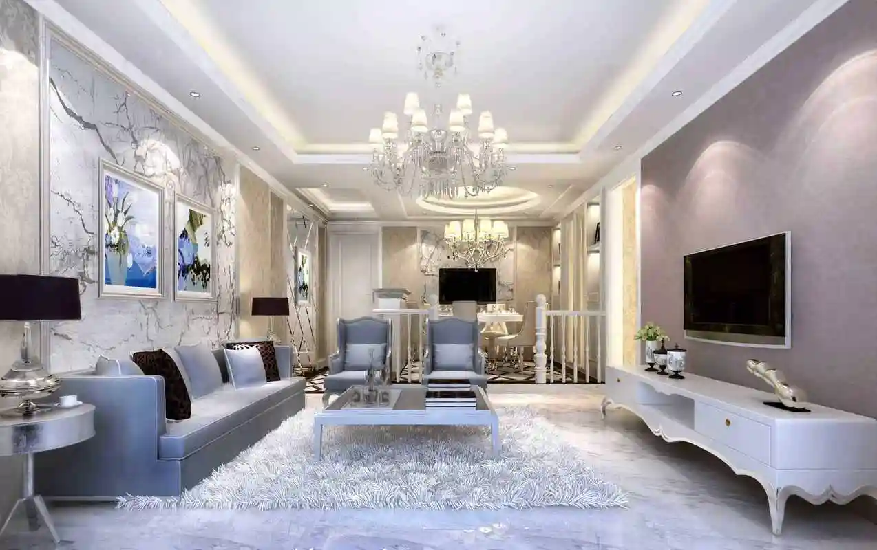 140平新房中式天花板吊顶装修效果图