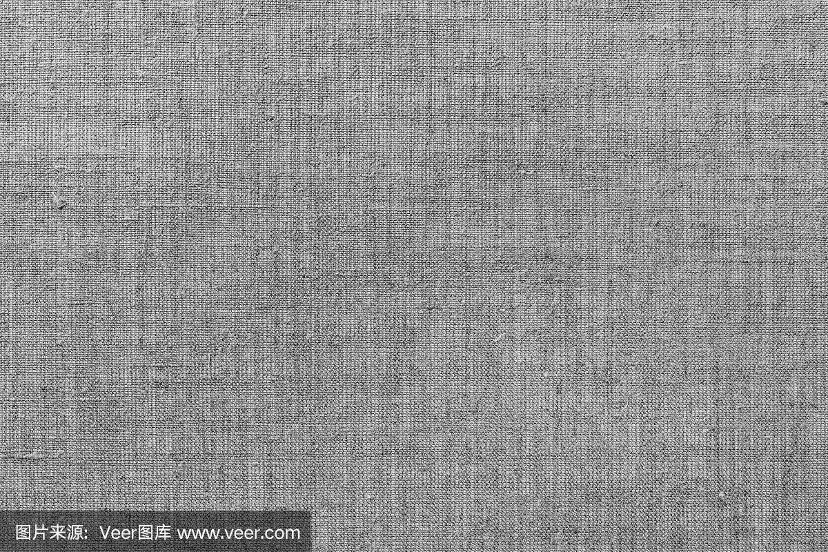 粗糙的灰色亚麻布亚麻质地和背景.