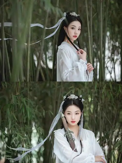 刘亦菲小龙女仿妆在竹林里拍到仙女了