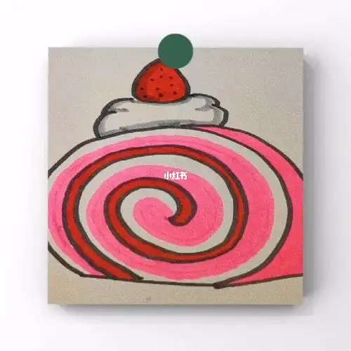 甜品系列简笔画之蛋糕卷