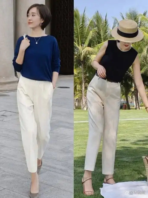 女人学会这几种搭配和技巧,白色裤子也能穿出时尚感