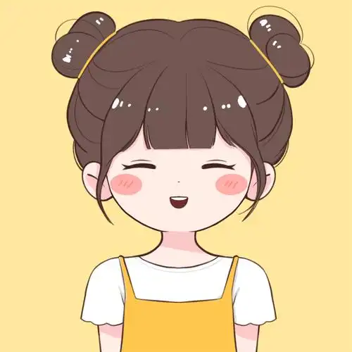 手绘可爱文艺文静双丸子头小女孩头像图片