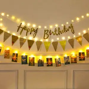 生日快乐布置卡通宝宝百天主题派对装饰创意拉旗宝宝周岁趴体派对装饰