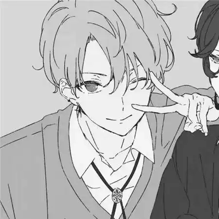 黑白兄弟头像一左一右动漫图片_基友男生头像_头像屋