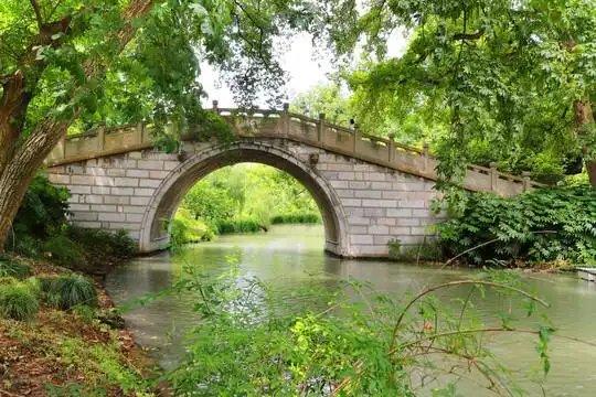 小桥流水摄影图__自然风景_自然景观_摄影图库_昵图网nipic.com