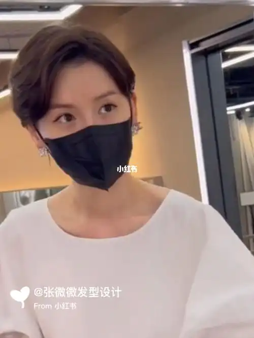 干练飒爽优雅三七分短发很适合圆脸方脸女生