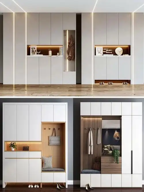 入户玄关定制鞋柜设计案例效果图22