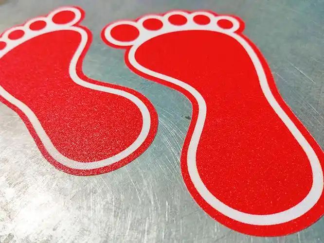 脚丫定点标识无字脚印地贴耐磨地标小脚丫地贴脚印地贴商场幼儿园地面