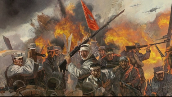 美术经典中的党史第107集孙立新创作的油画作品百团大战