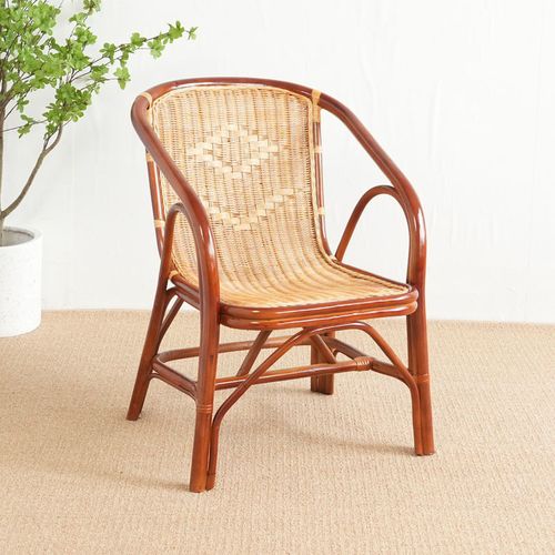 藤椅子靠背椅老人休闲单人藤编咖啡椅阳台书房天然真藤家用