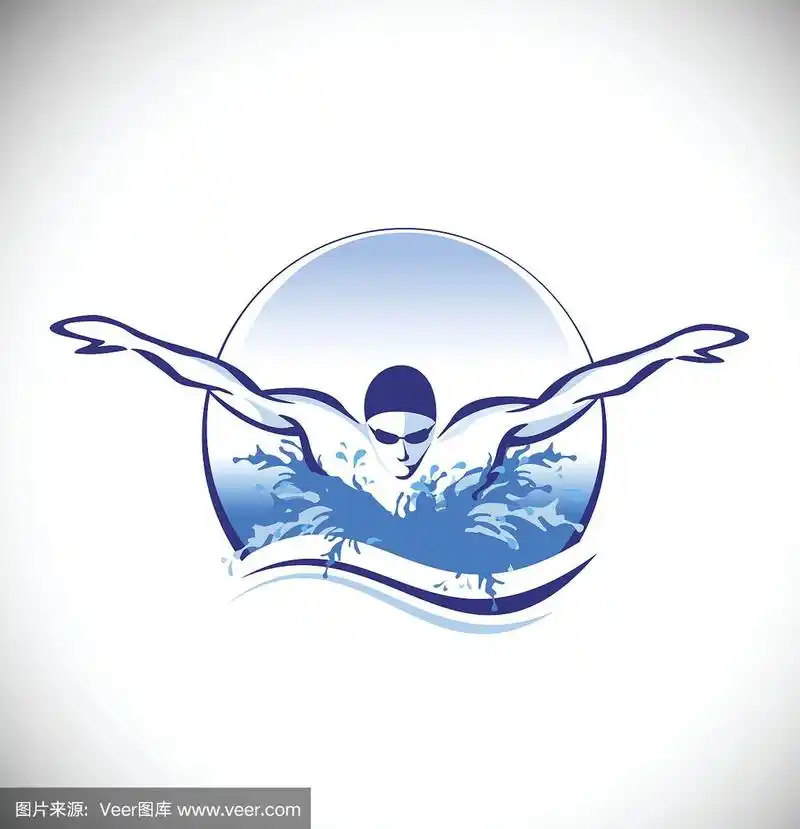 游泳者矢量概念