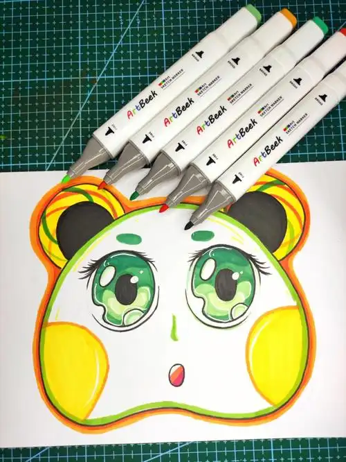 马克笔儿童画可爱的眼睛