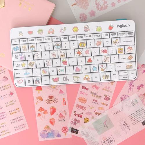 可爱和纸卡通小图案贴纸咕卡100张平板电脑键盘手账本手机壳咕卡手机