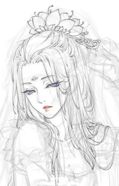 古风漫画图片简笔画