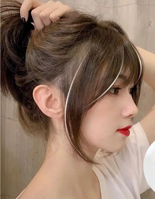 空气刘海假发女网红法式圆脸假头帘自然无痕隐形发际线假发补发块 你