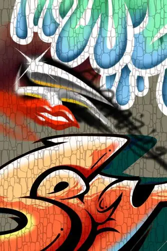 涂鸦嘻哈文化墙手绘插画