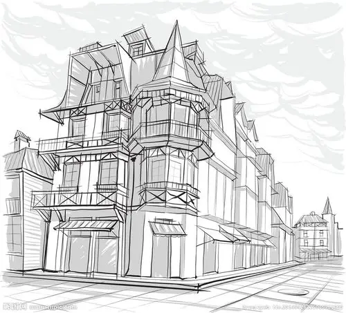 建筑草图图片