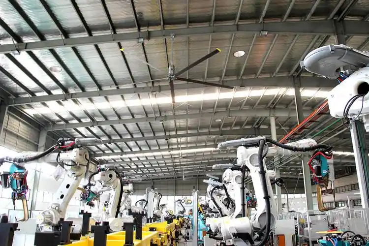 众泰新能源汽车生产车间-超大型工业节能风扇应用