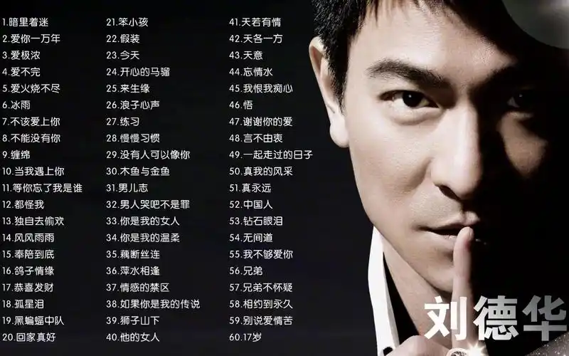 刘德华-经典无损高音质歌曲60首合集,致敬男神!#四小时长视频