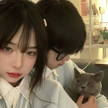 很可爱的情侣头像真人一对2022真人呆萌的情头最新版合集