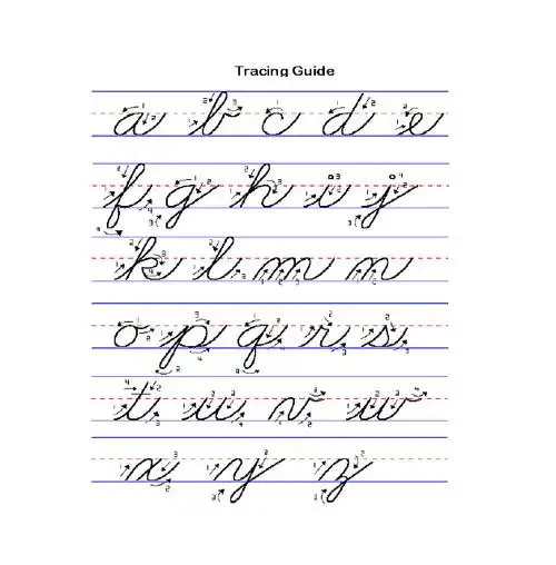 英式英语字母手写体