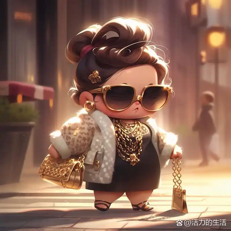 头像|不怕你胖就怕你太时尚 小富婆系列|3 胖嘟嘟的小富婆头像来了