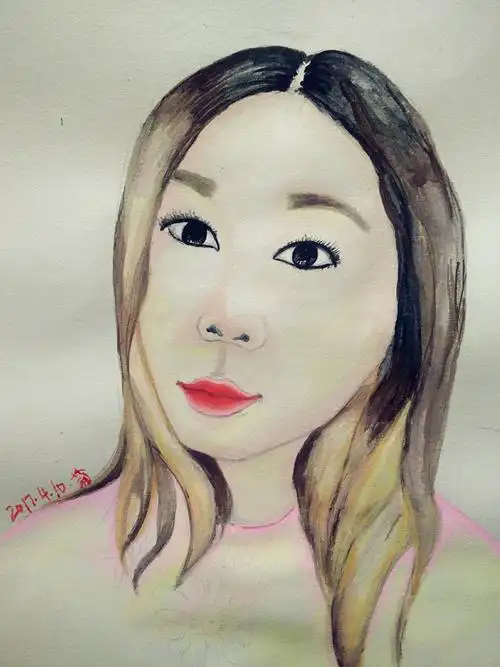 水粉人像2