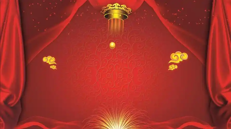 中国风,红色喜庆ppt背景高清大图三张