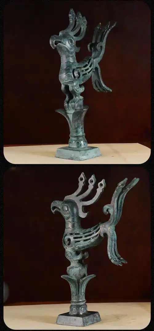 三星堆纪念品三星堆纪念品青铜鸟摆件太阳神鸟神树大立人国宝道具桌面