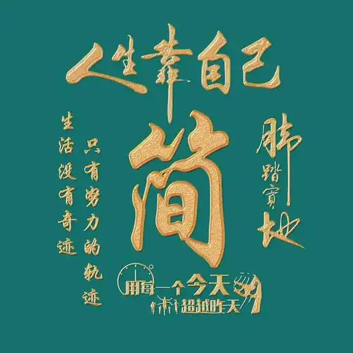 励志主题精美姓氏微信头像:生活没有奇迹,只有努力的轨迹(一)