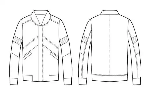 夹克作品-夹克款式图