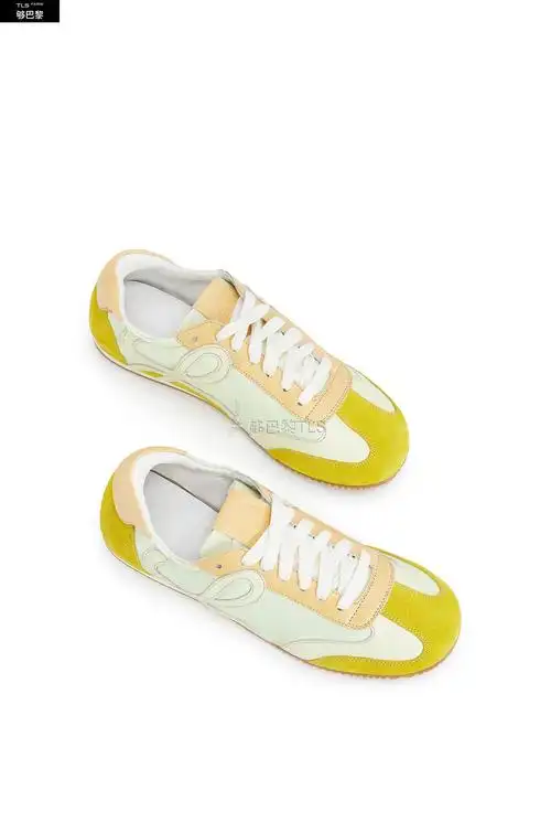 【包邮包税】 loewe罗意威 21年春夏 女士 休闲运动鞋 皮革和织物芭蕾