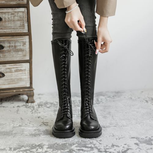 马丁靴长筒女显瘦