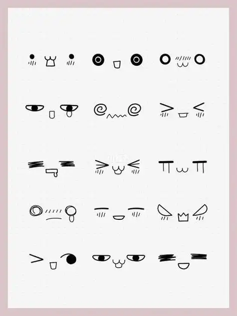 表情简笔画可爱画脸