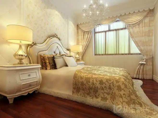 欧式风格卧室窗帘装修效果图
