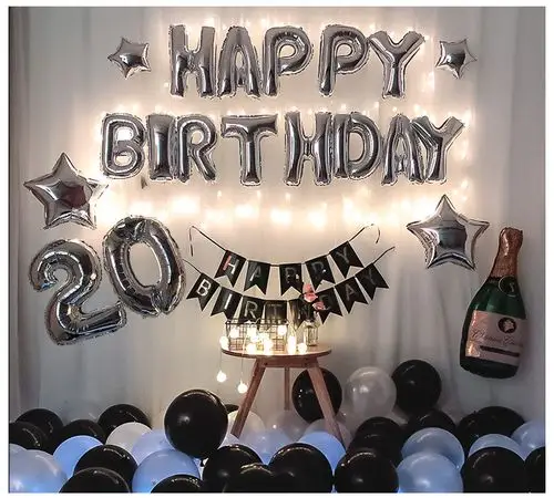 生日布置男生气球国套餐派对趴体快乐惊喜浪漫场景装饰男朋友