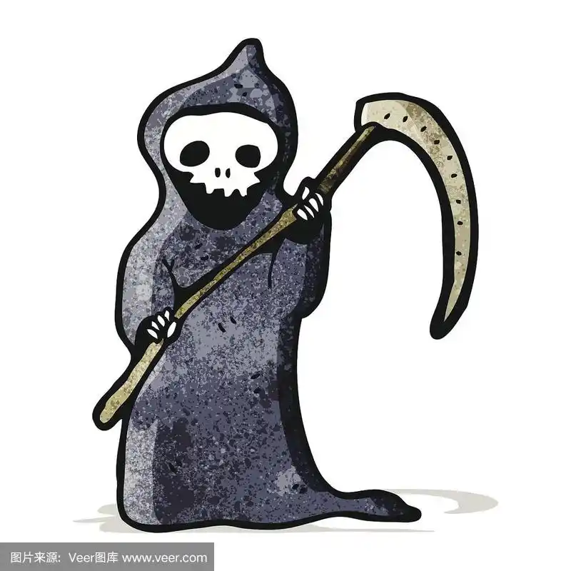 卡通死神用镰刀